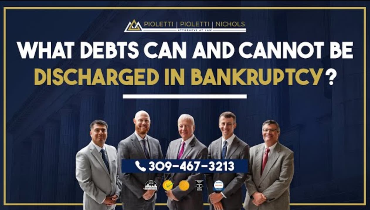 What debts can and cannot be discharged in bankruptcy? – Pioletti Pioletti & Nichols